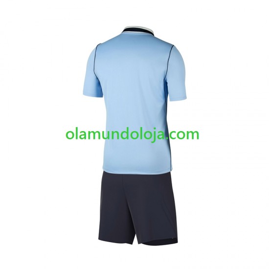 Camisola Uruguai Criança Equipamento Primeiro Copa do Mundo 2026 Manga Curta